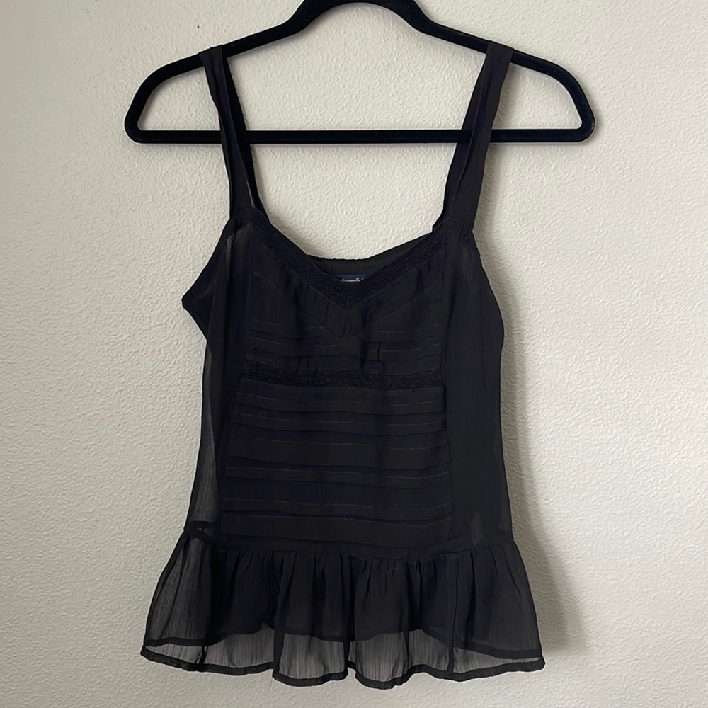 • women’s american eagle peplum tank top •